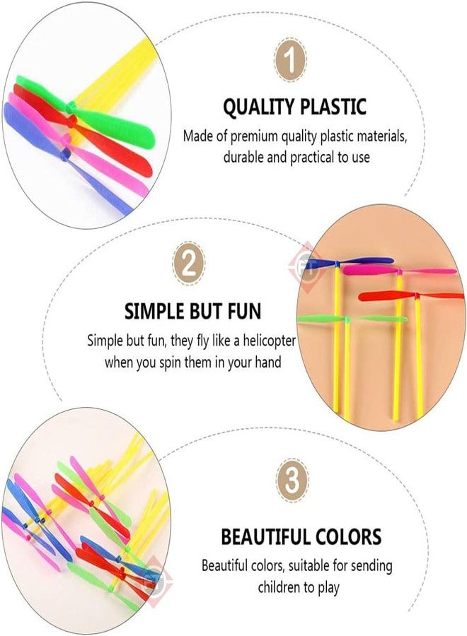 Firstly Traders Mini Plastic Flying Toys/Bamboo Dragonfly Propeller Toy Kids Outdoor Playing Party Favors Toy Gifts-36 Piece Durable - Image 2